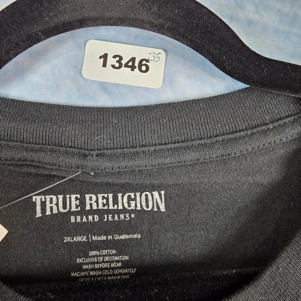 True‎ Religion Mens Hexa Buddha Tee Jet Black Red Graphic T-Shirt XXL New 701203
